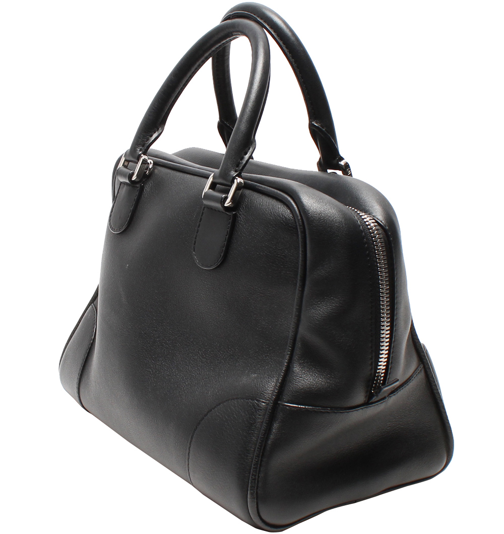 

Loewe Black Leather Amazona 75 Satchel