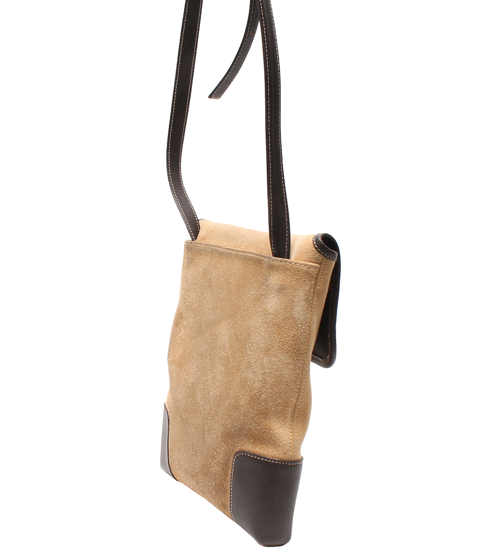

Loewe Brown Suede Shoulder Bag, Beige