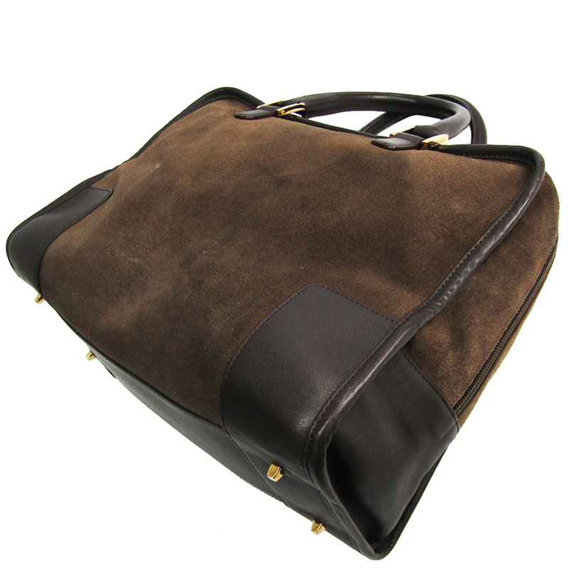 

Loewe Dark Brown/Black Suede And Leather Amazona Bag