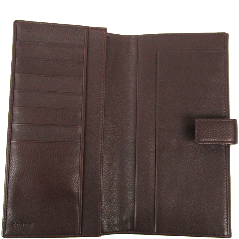 

Loewe Brown Calfskin Leather Long Bill Wallet