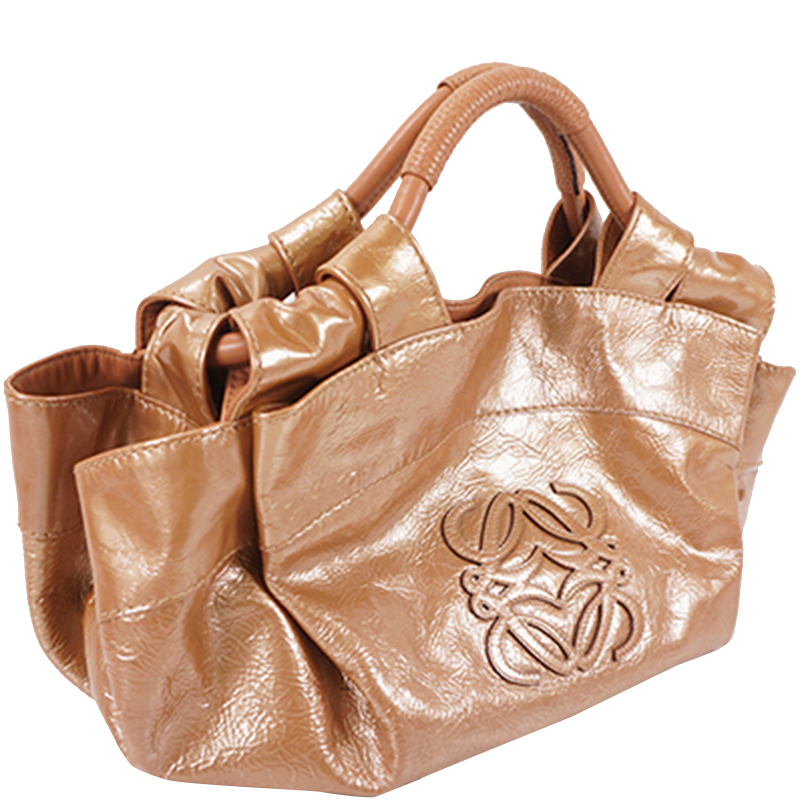 

Loewe Metallic Light Brown Nappa Leather Aire Hobo Bag