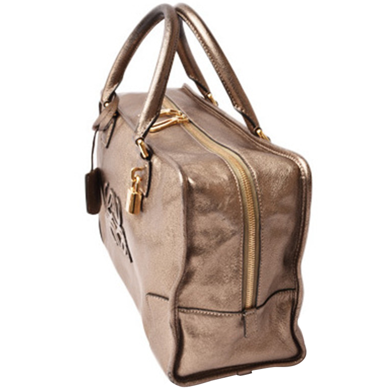 

Loewe Metallic Gold Leather Amazona 36 Bag