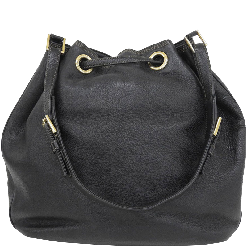 

Loewe Black Leather Shoulder Bag