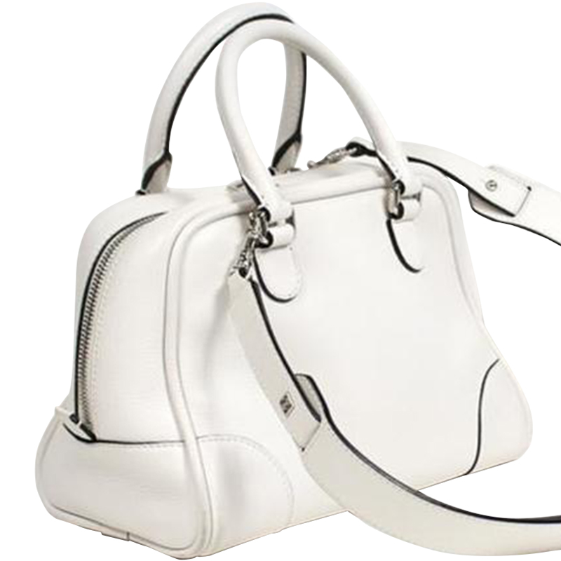 

Loewe White Leather Amazona Top Handle Bag