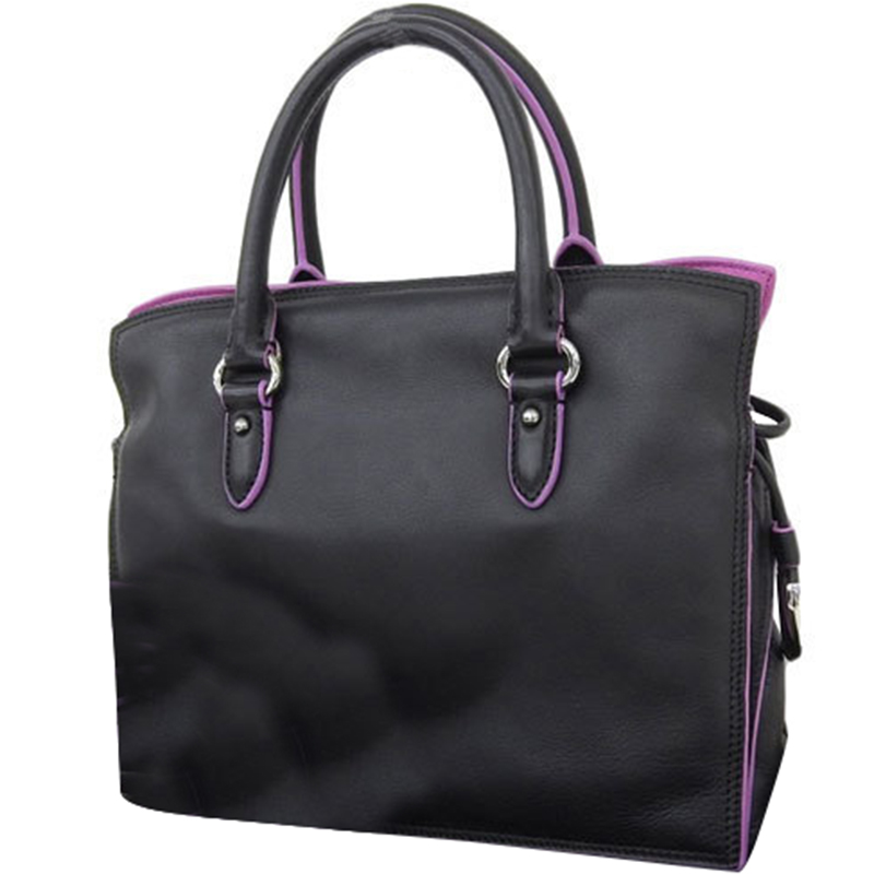 

Loewe Black/Purple Leather Top Handle Bag