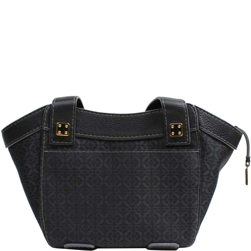 

Loewe Black Cotton/Leather Shoulder Bag
