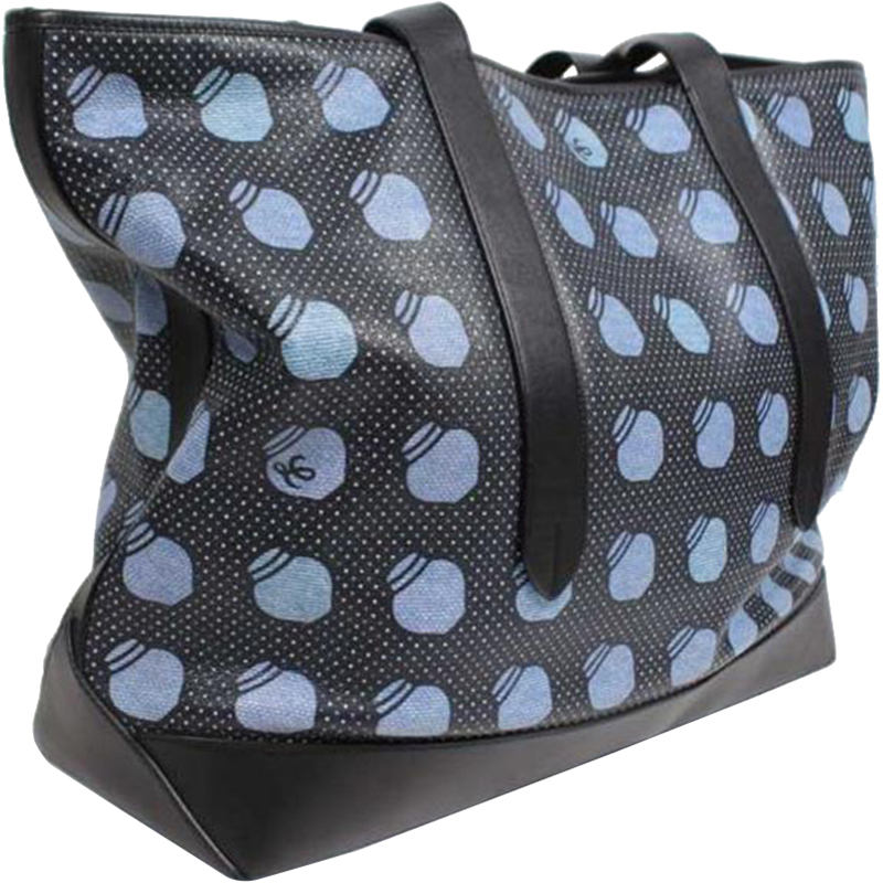 

Loewe Blue/Black Printed Leather Tote Bag