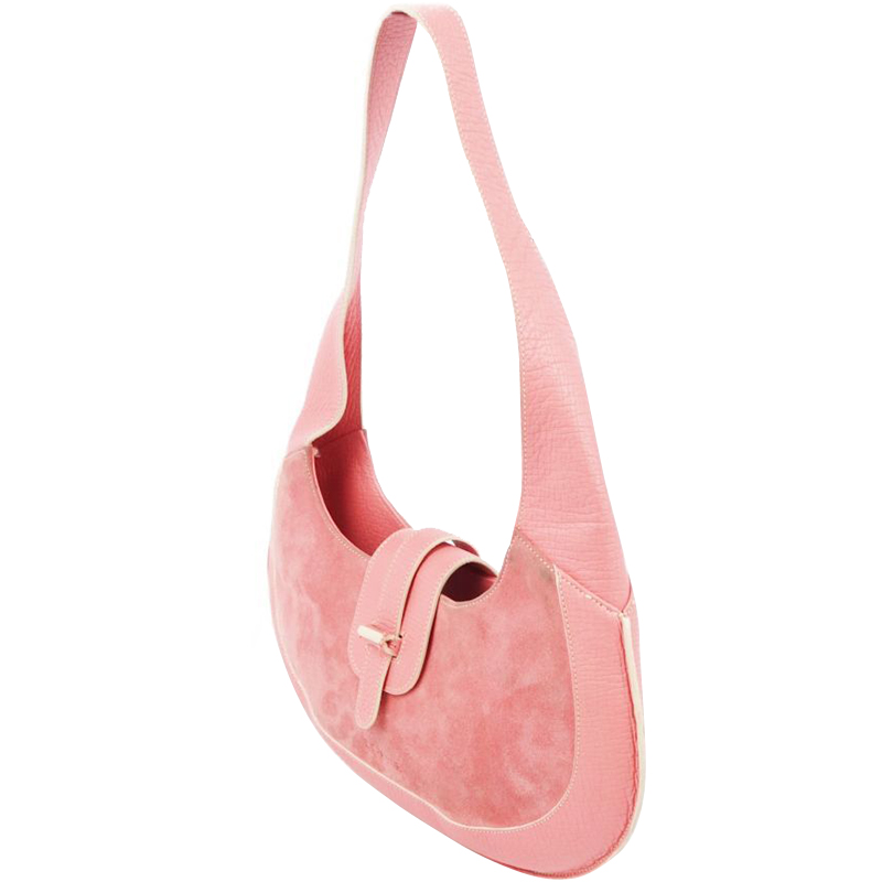 

Loewe Pink Suede Leather Shoulder Bag