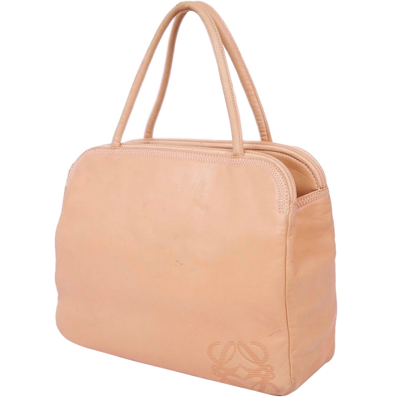 

Loewe Beige Leather Top Handle Bag
