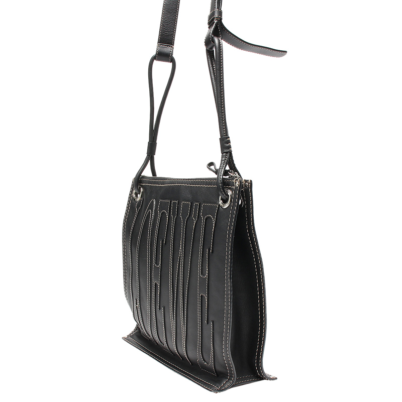 

Loewe Black Leather Anagram Shoulder Bag