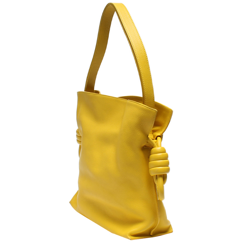 

Loewe Yellow Flamenco Leather Knot Bag