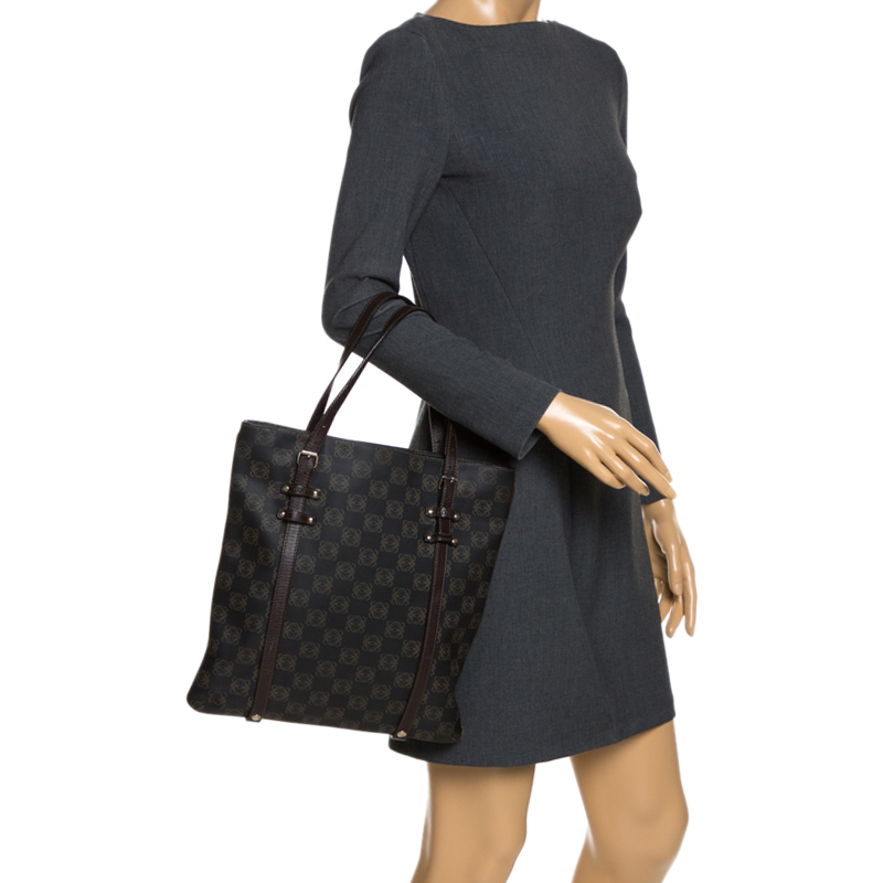 

Loewe Dark Brown Mongram Canvas Bolso Tote