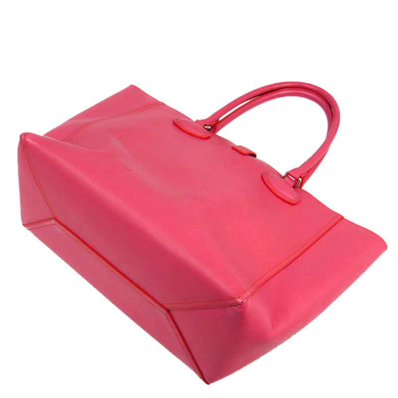 

Loewe Pink Leather Shopper Tote