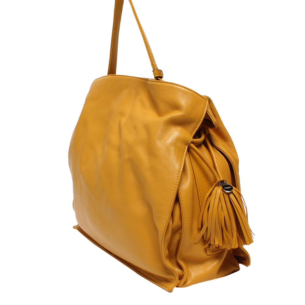 

Loewe Yellow Leather Flamenco Knot Bag