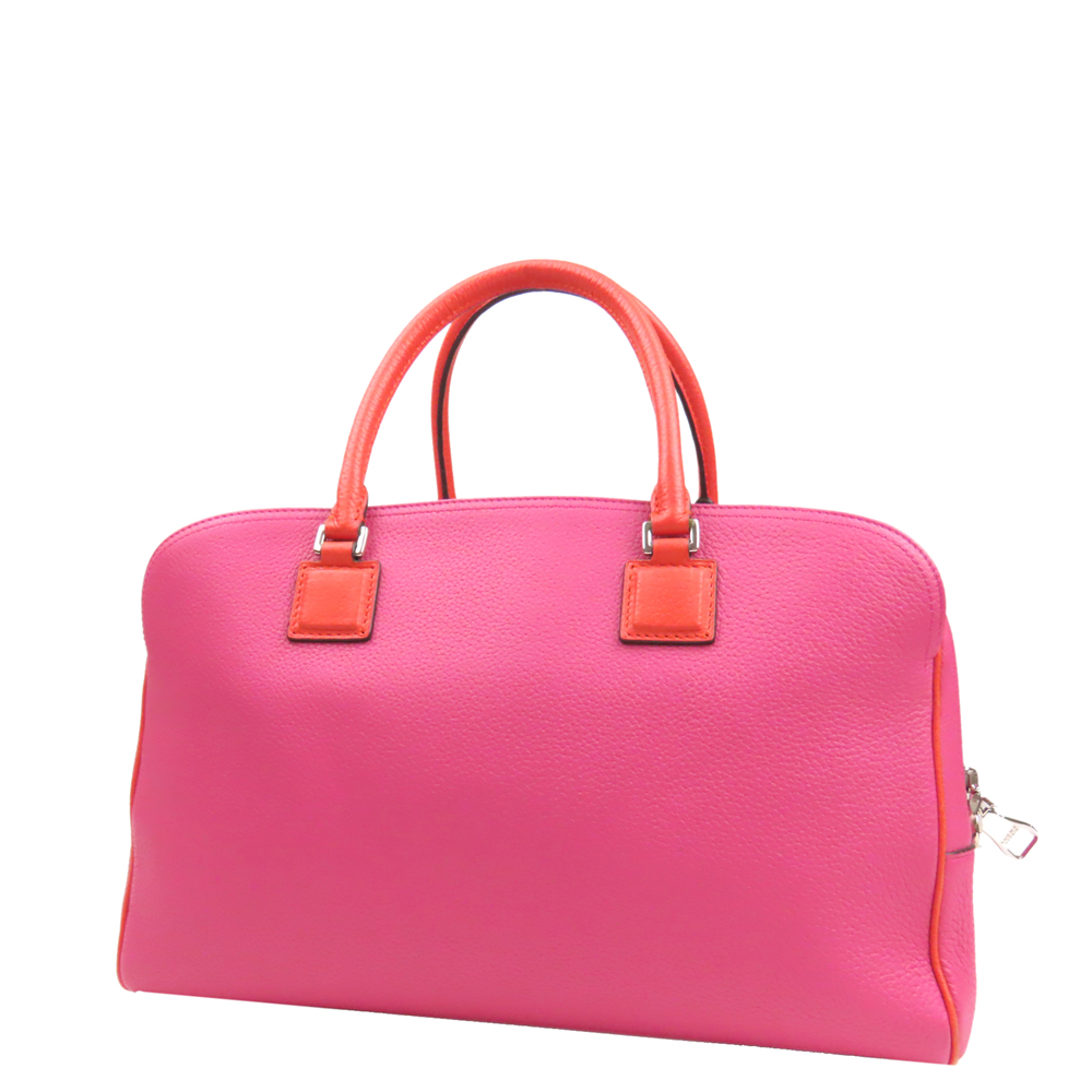 

Loewe Pink/Red Leather Boston Bag