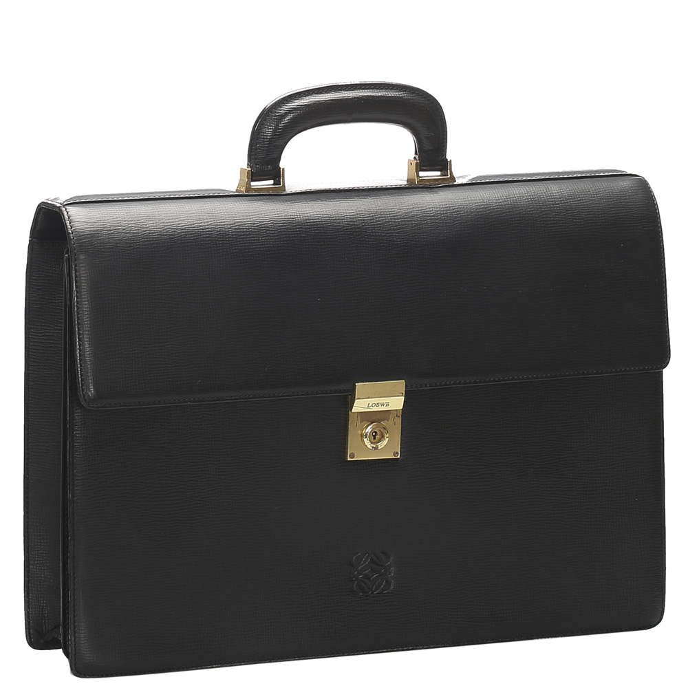 

Loewe Black Leather Briefcase