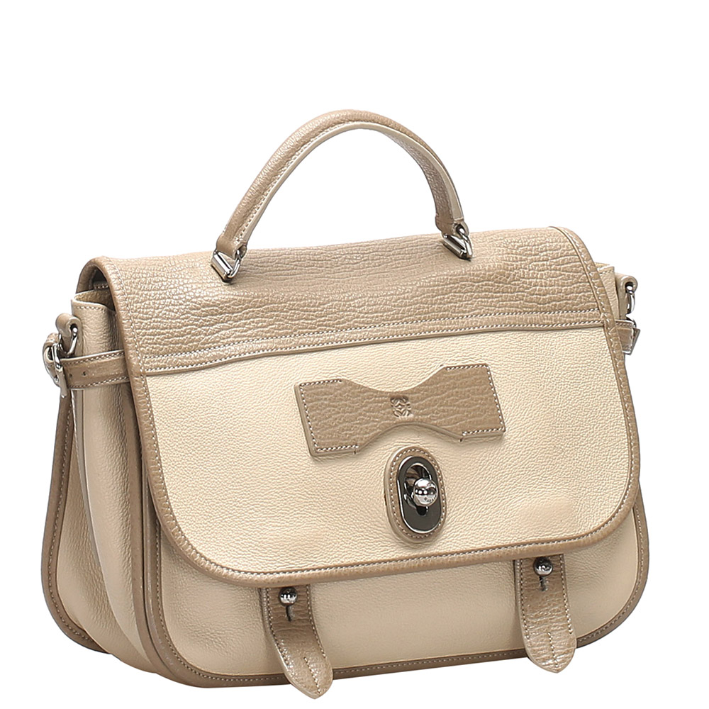 

Loewe Brown Leather Crossbody Bag, Beige