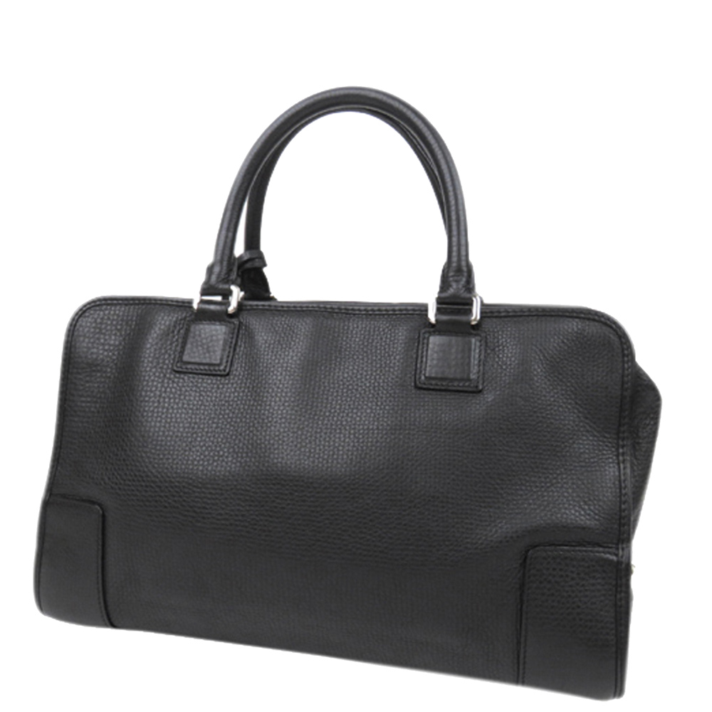 

Loewe Black Leather Amazona 36 Satchels