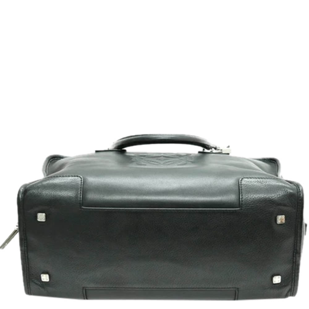 

Loewe Black Leather Amazona 35 Boston Bag