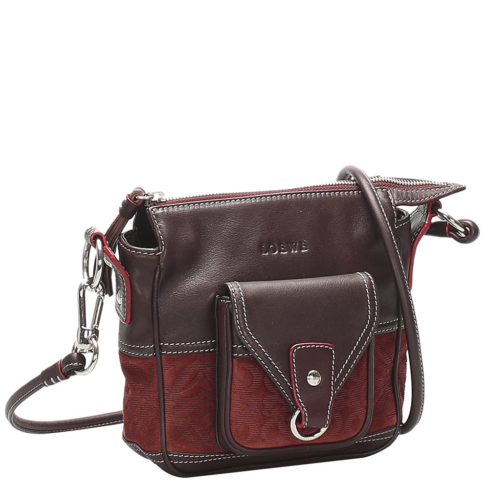 

Loewe Brown Leather Anagram Crossbody Bag