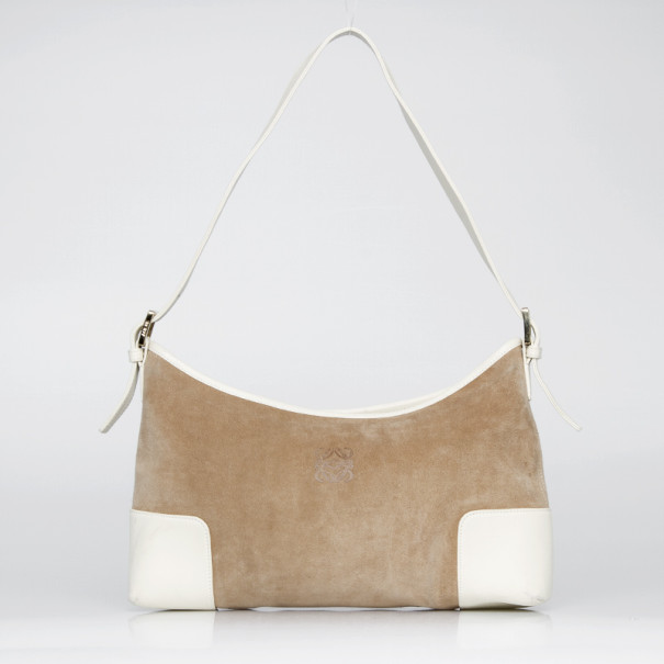 Loewe Small Suede Brown Shoulder Bag