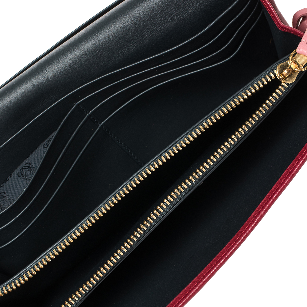 

Loewe Red Leather Tassel Continental Wallet