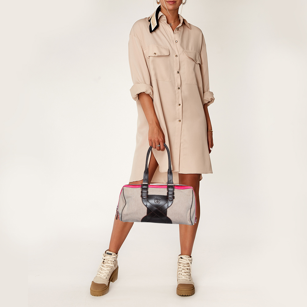 

Loewe Multicolor Canvas And Leather Bowling Bag