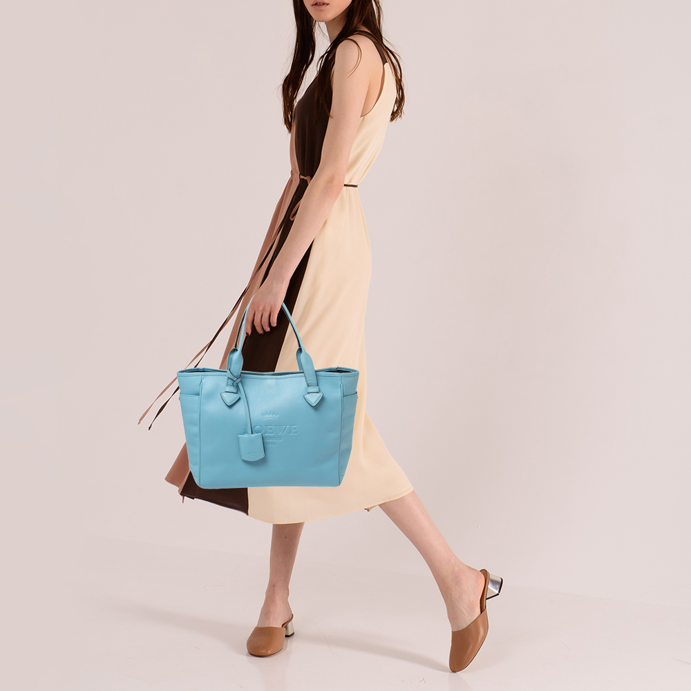 

Loewe Blue Leather Heritage Tote