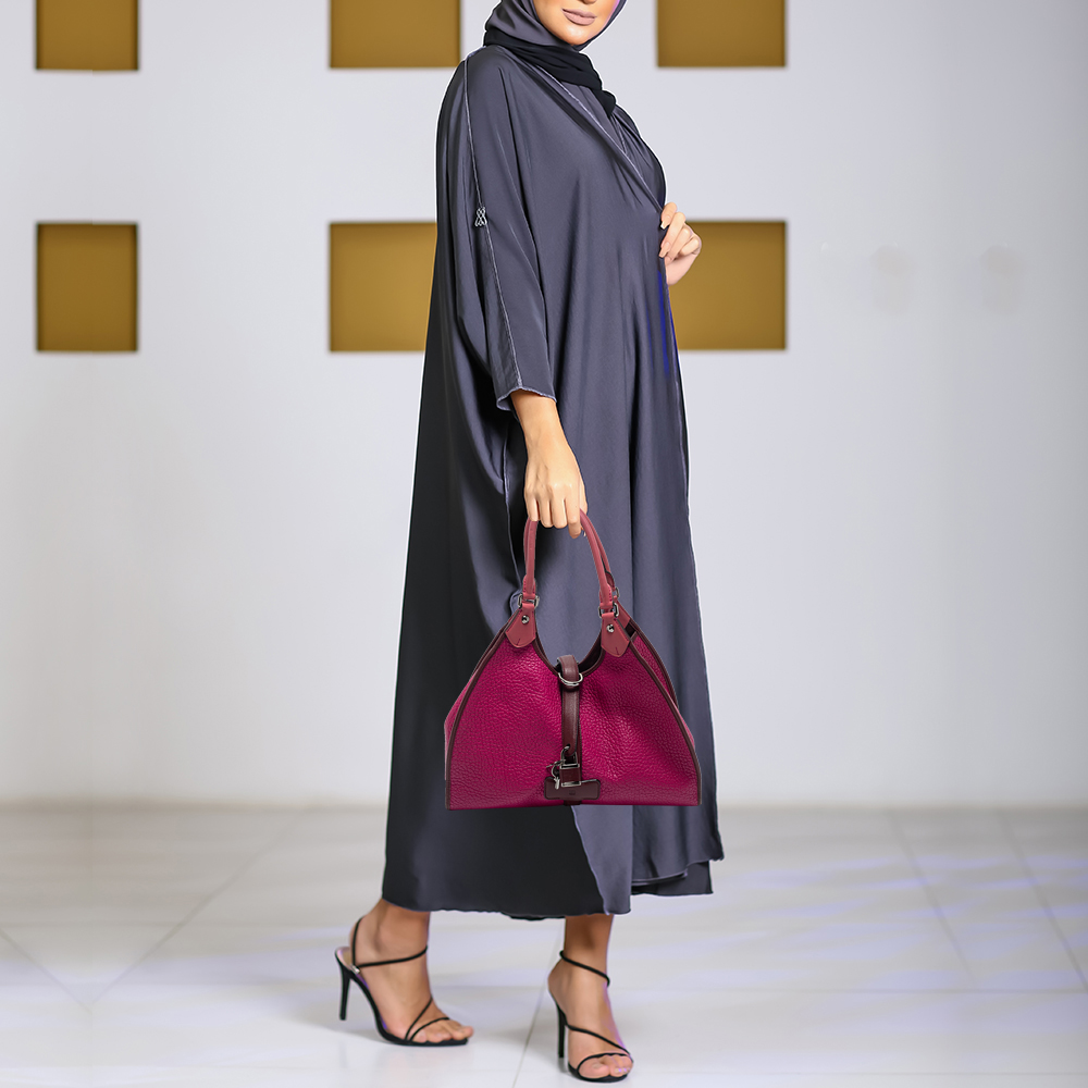 

Loewe Pink/Brown Leather Turnlock Shoulder Bag