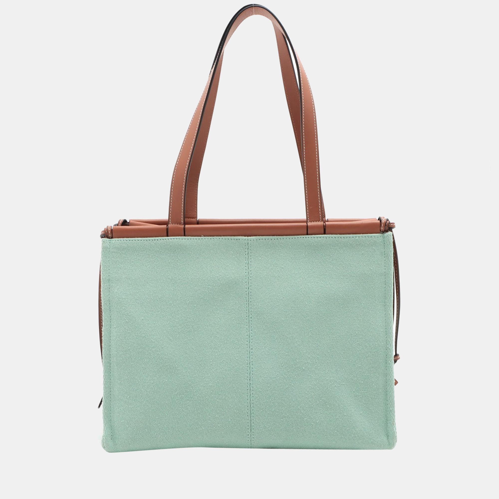 

Loewe Cushion Canvas & leather Tote bag Green
