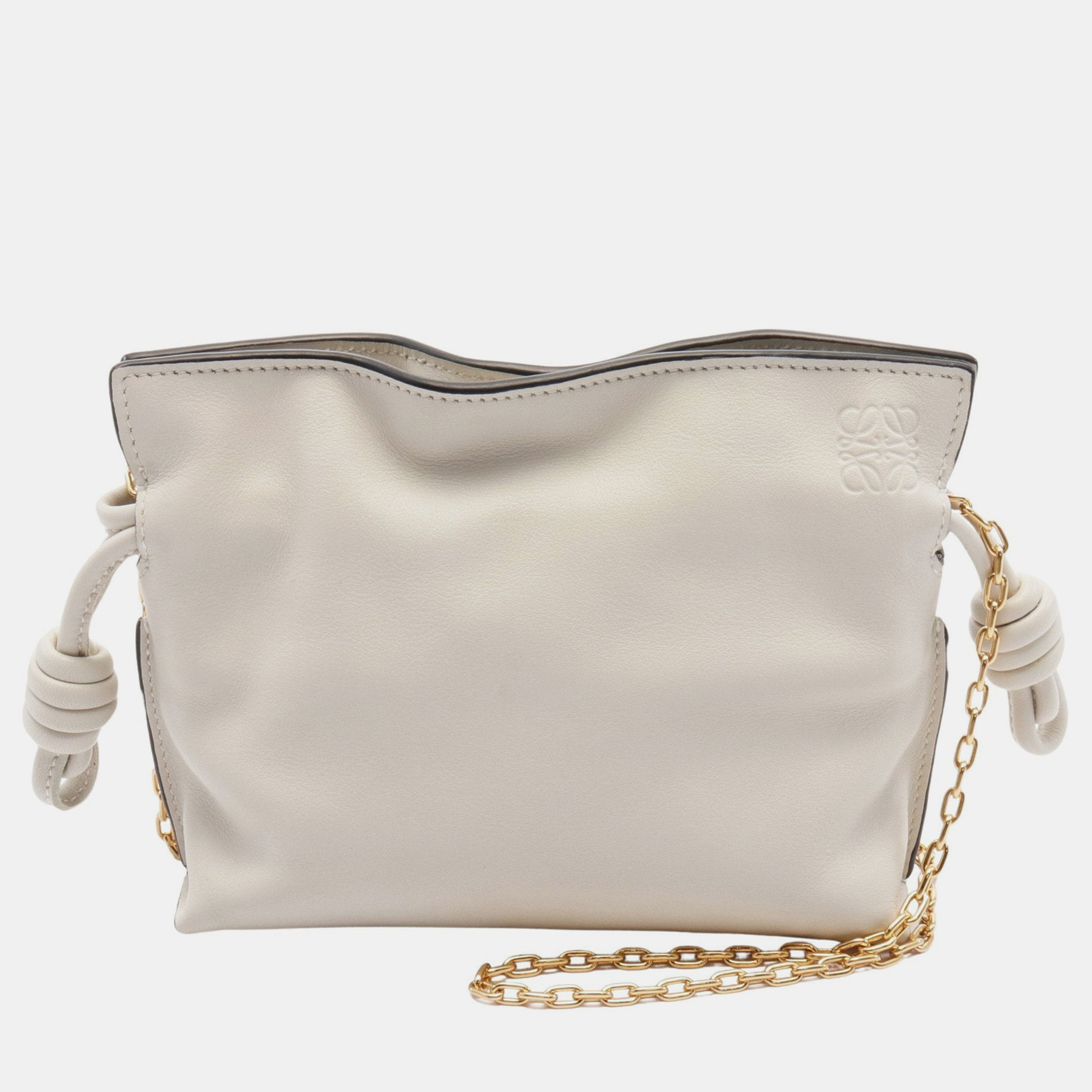 

Loewe Flamenco Nano Chain shoulder bag Leather White