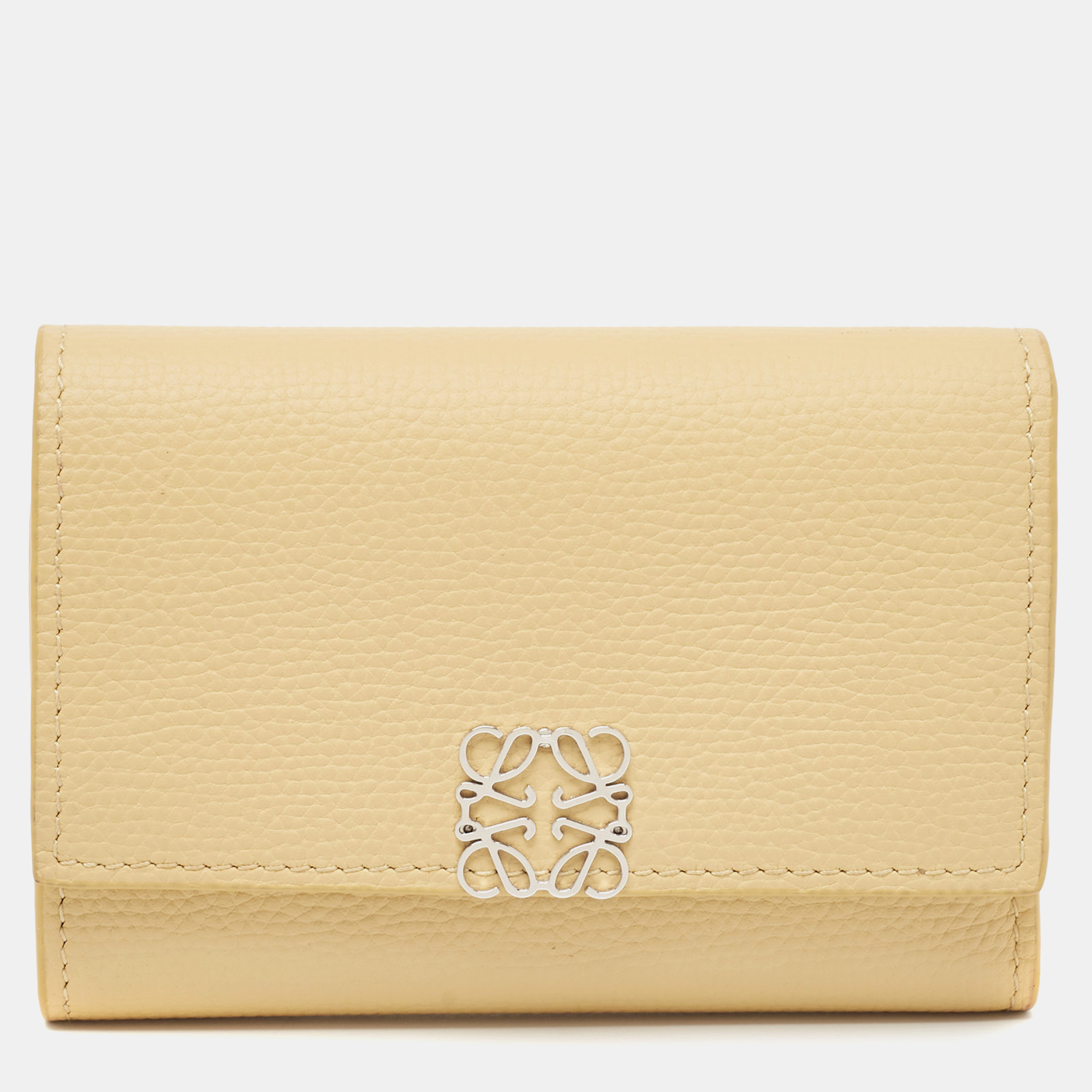 

Loewe Yellow Leather Anagram Trifold Wallet