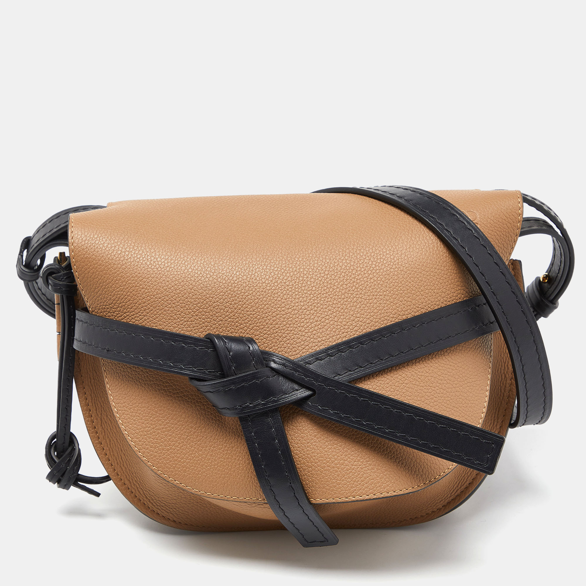 

Loewe Beige/Black Leather Mini Gate Crossbody Bag