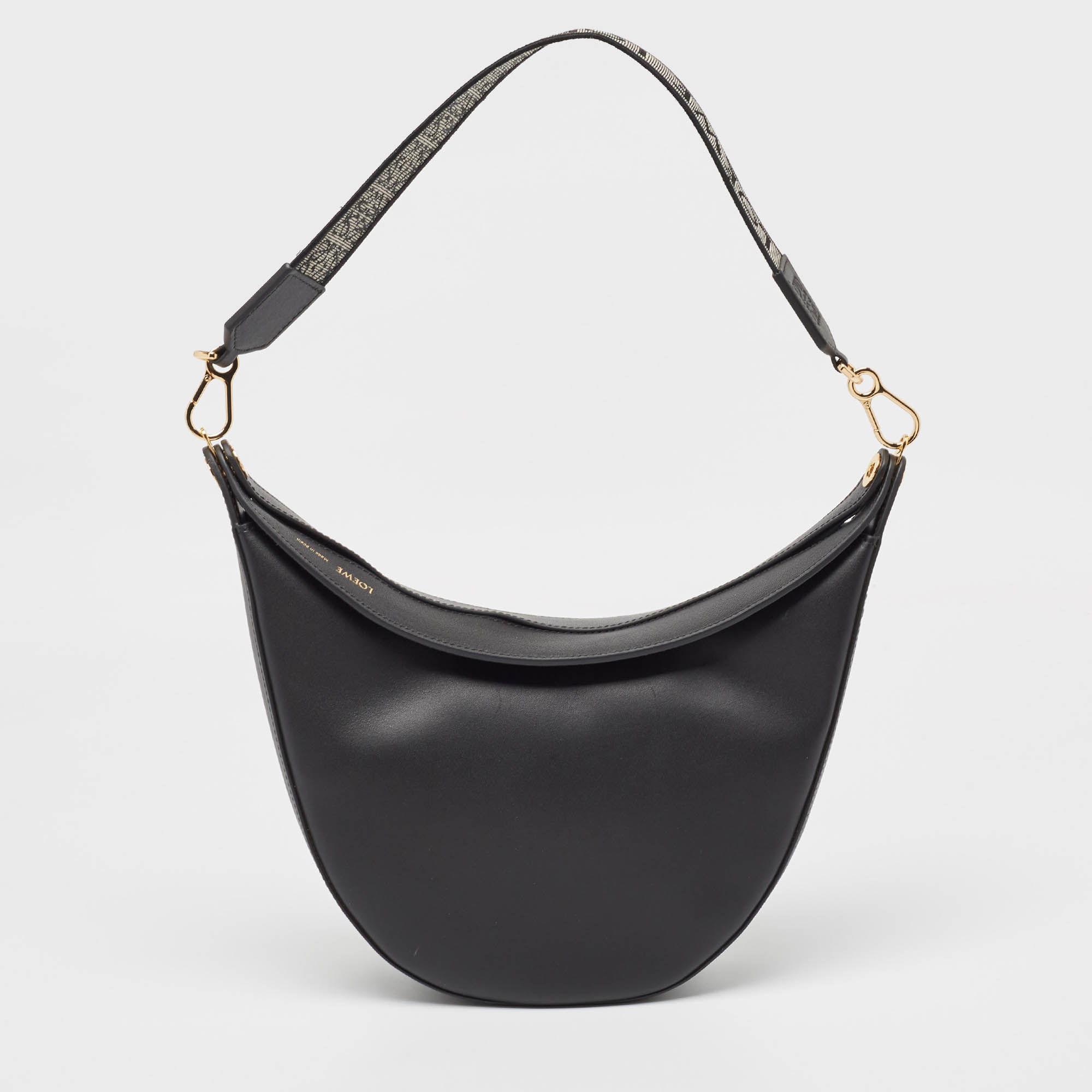 Pre-owned Loewe Black Leather Small Luna Shoulder Bag