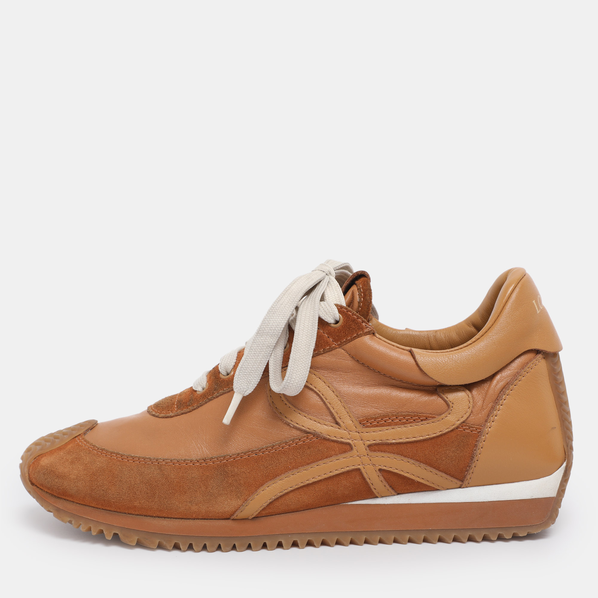 

Loewe Brown Leather and Suede Low Top Sneakers Size 39