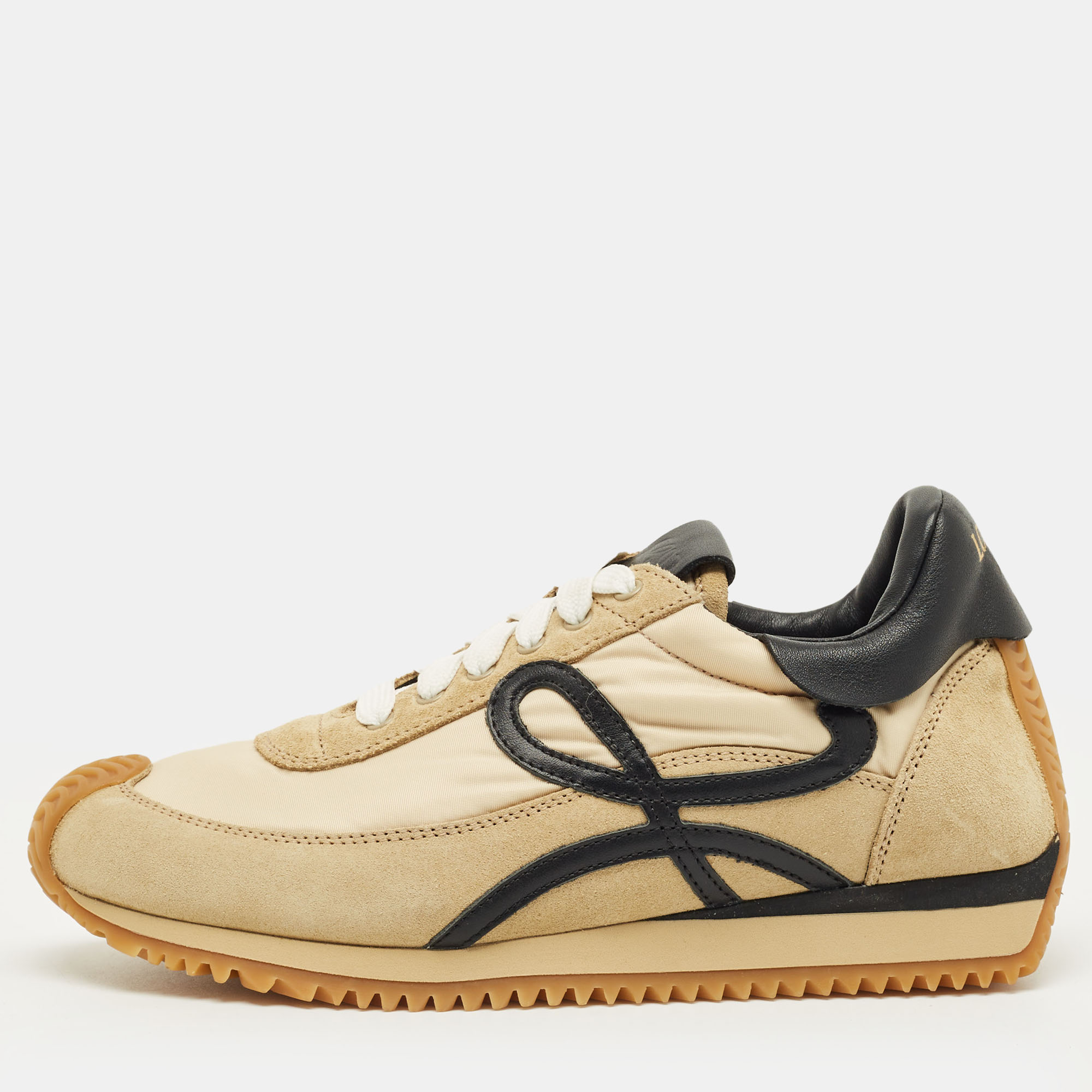 

Loewe Beige Leather and Suede Low Top Sneakers Size
