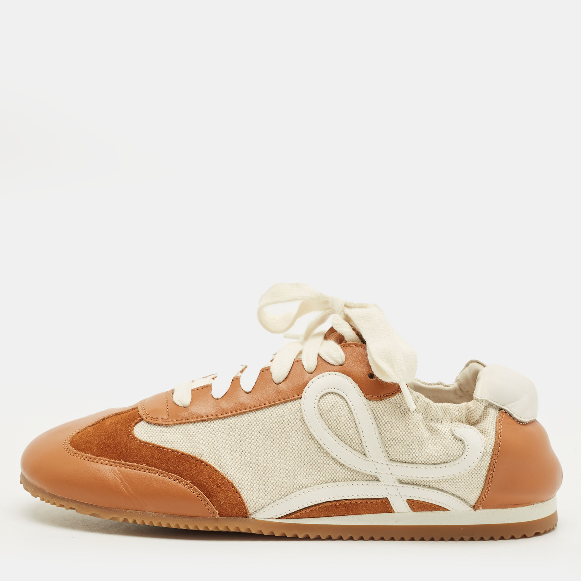 

Loewe Flow Runner Size  Brown/White Leather and Suede Lace Up Sneakers