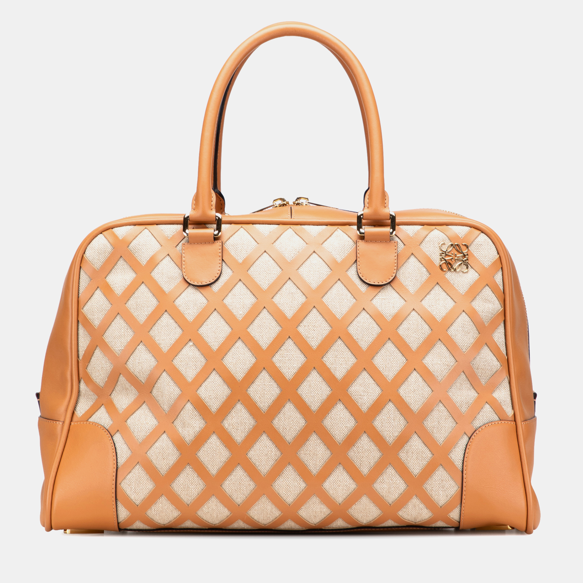 

Extra Large Canvas and Cut Out Leather Amazona 75, Beige