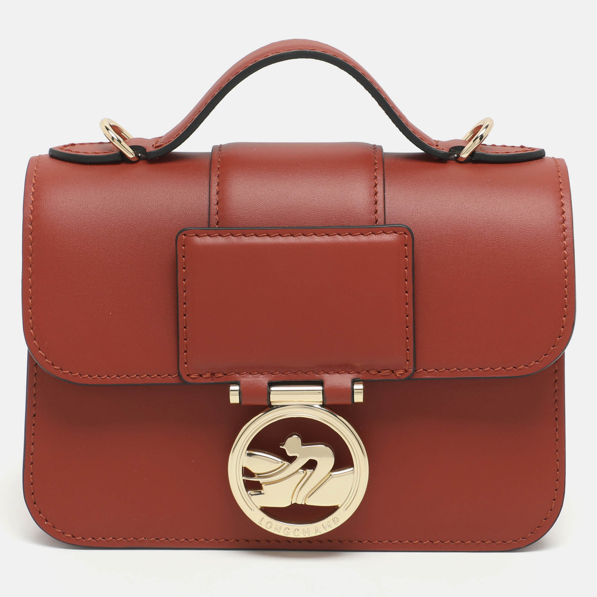 

Longchamp Box Trot Brown Leather Shoulder Bag