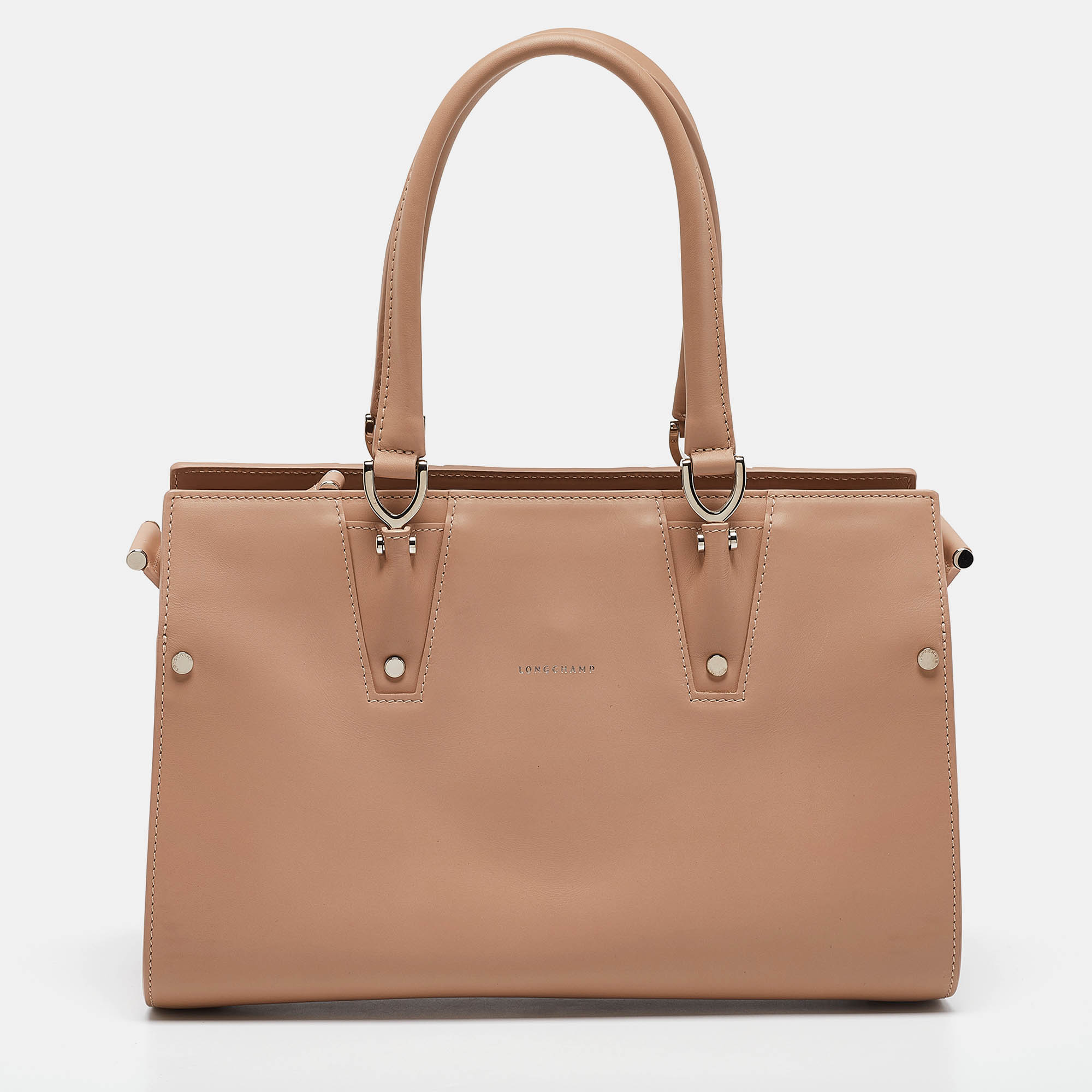 

Longchamp Beige Leather Small Paris Premiere Tote