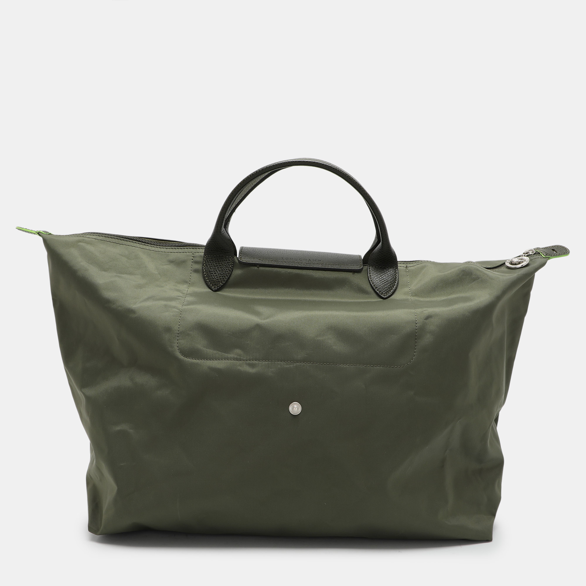 

Longchamp Green Nylon and Leather Le Pliage Tote