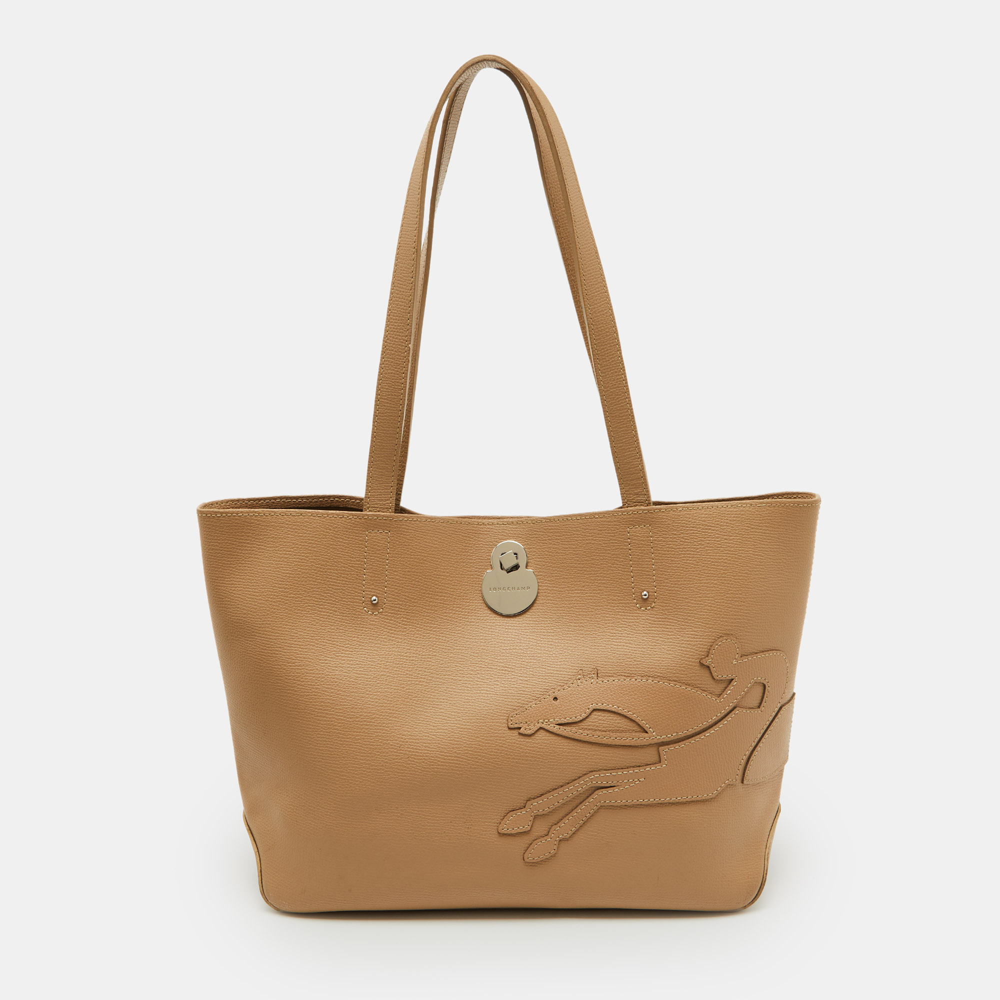 

Longchamp Beige Leather Shop It Tote