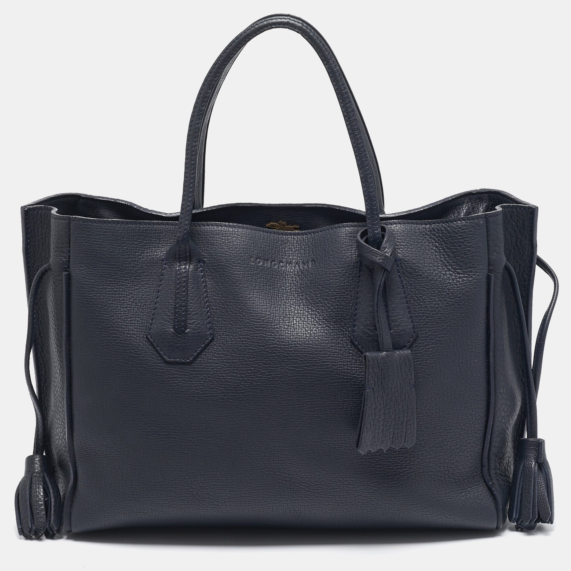 

Longchamp Navy Blue Leather Medium Penelope Fantasie Tote