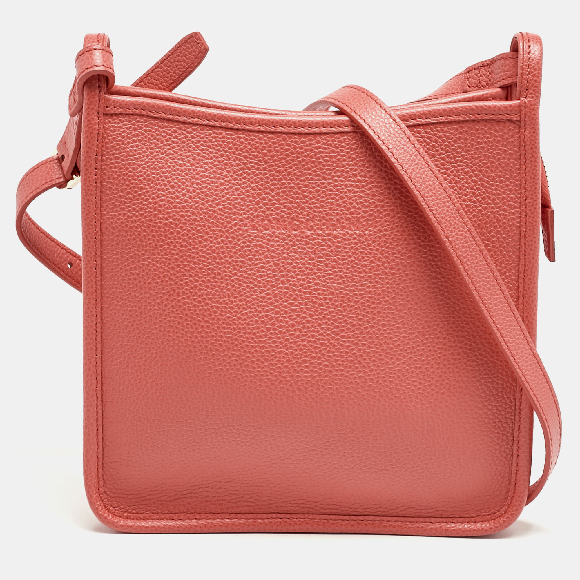 

Longchamp Orange Leather Le Foulonné Crossbody Bag