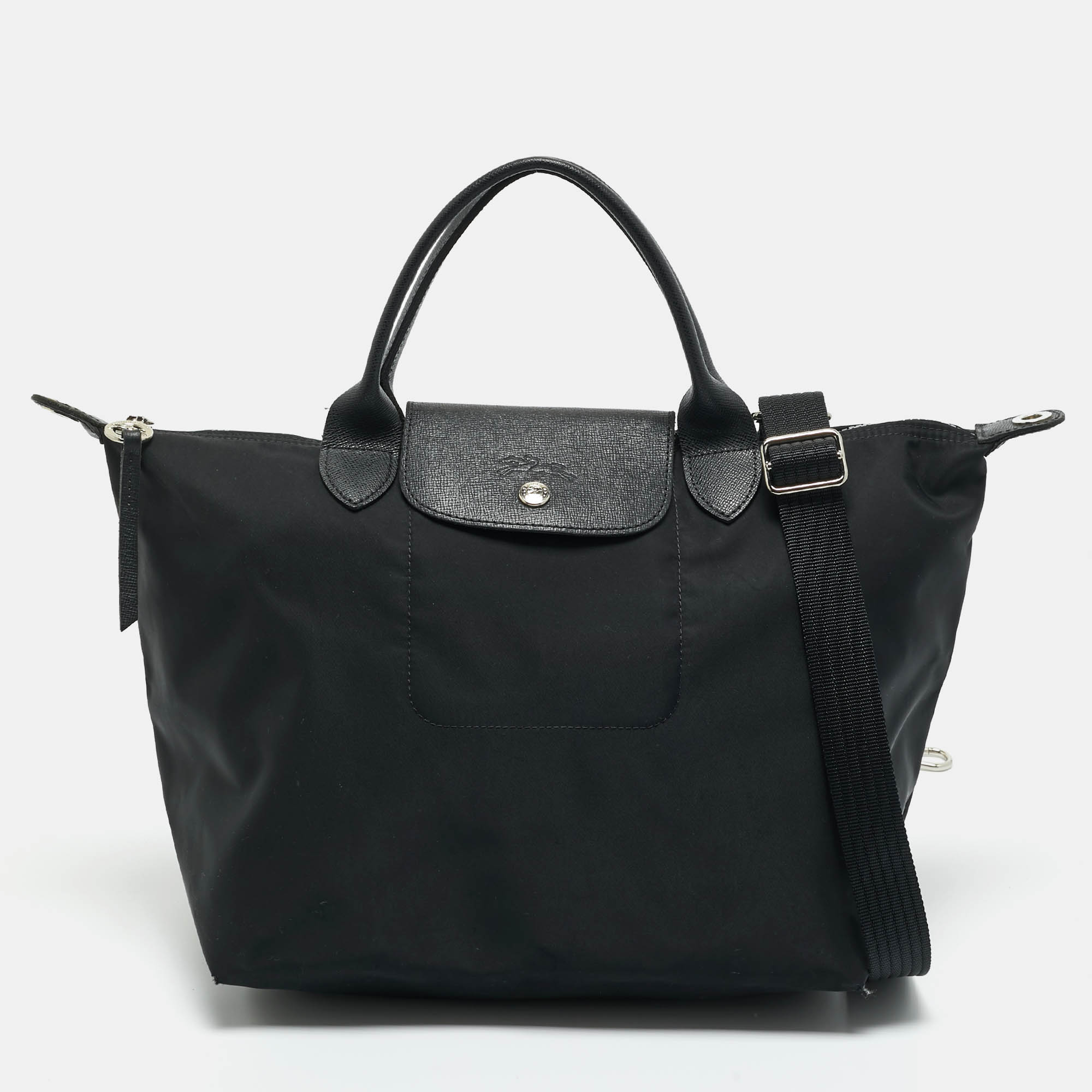 

Longchamp Black Nylon  Neo Le Pliage Tote
