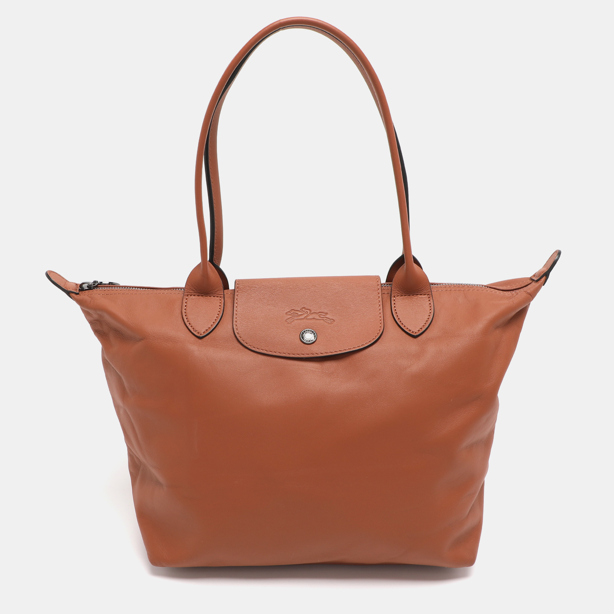 

Longchamp Brown Leather Le Pliage Cuir Tote