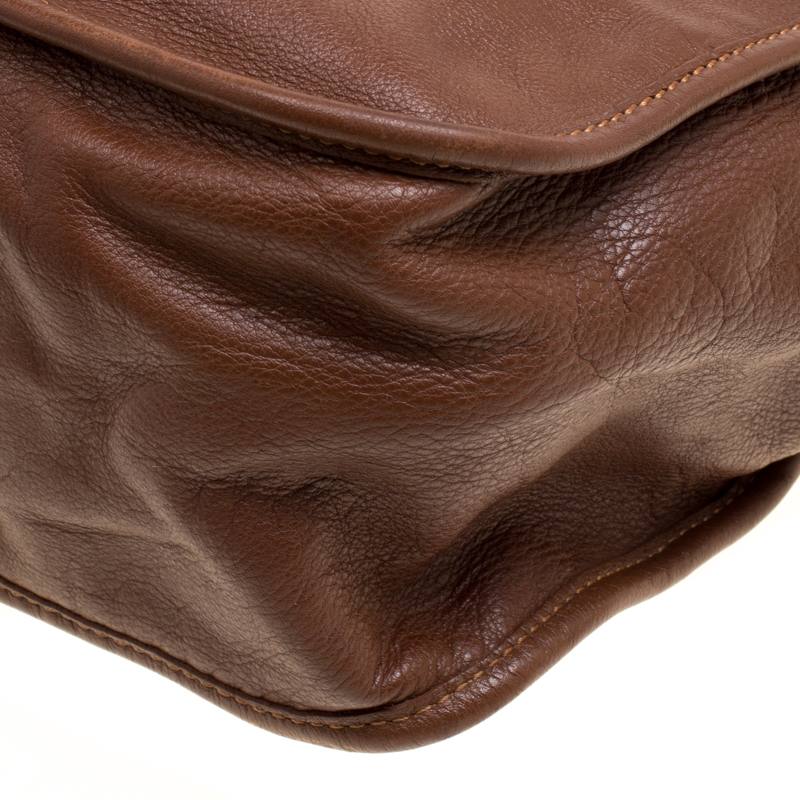 Longchamp Balzane Leather Hobo - Brown Hobos, Handbags - WL862193