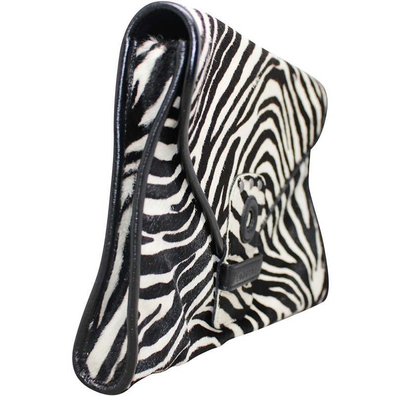 

Longchamp Black Zebra Print Kate Moss Clutch Bag