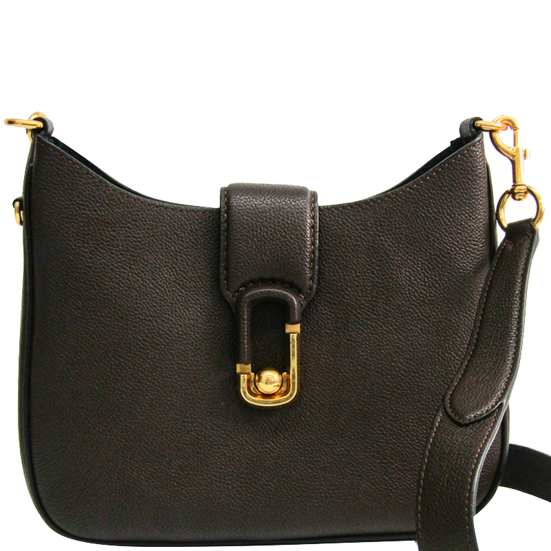 Marc Jacobs Black Leather Interlock Small Hobo Bag