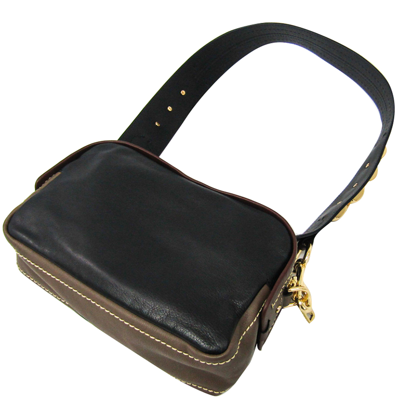 

Marc Jacobs Black/Brown Leather Squeeze Shoulder Bag